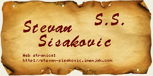 Stevan Šišaković vizit kartica